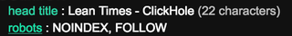 Tag Page With One Post is NoIndexed